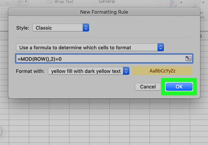 How to Highlight Alternate Rows in Excel (Every Other Row)