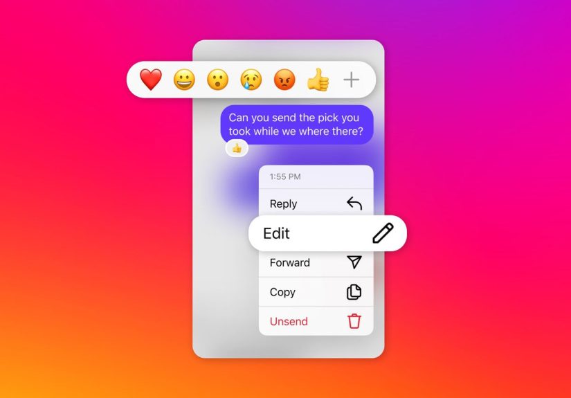 Instagram Now Allows Messages Editing, Promises Chat Pinning, and More Soon