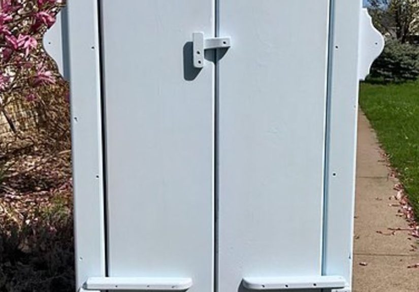 Primitive Cabinet Pie Safe in Haint Blue