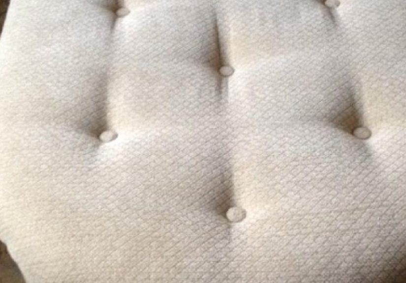 Trash to Ottoman From Papasan Chair