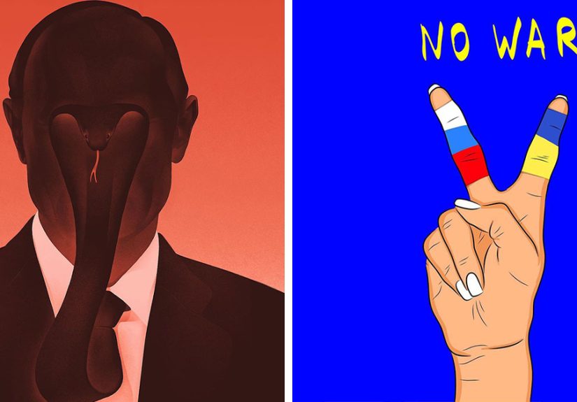 29 Heartbreaking, Yet Moving Pieces Made By Artists All Over The World After The Russian Invasion Of Ukraine