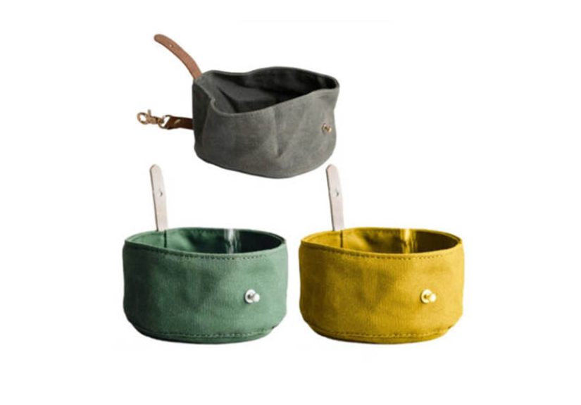 Canvas Fabric Foldable Dog Water Bowl