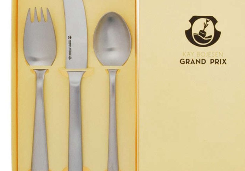 Kay Bojesen Grand Prix Matte Child's 3-Piece Flatware Set