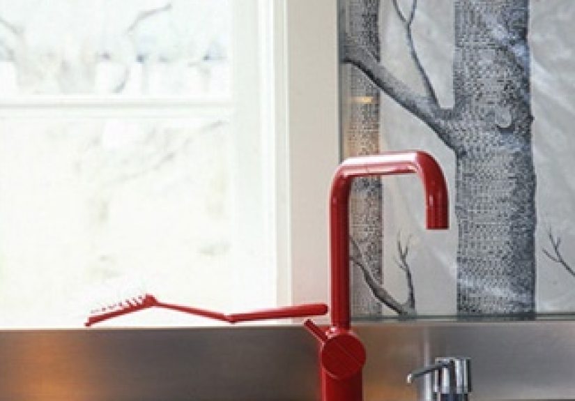 Kitchen: The Red Faucet