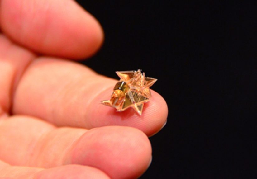 Mini Origami Robot That Self-Folds, Walks, Swims, Digs, Carries Loads, Climbs And Dissolves Into Nothing