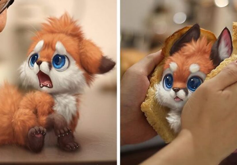 This Artist Can’t Have Pets In His Apartment, So He Puts Digital Furry Animals In Real-Life Situations (29 New Pics)