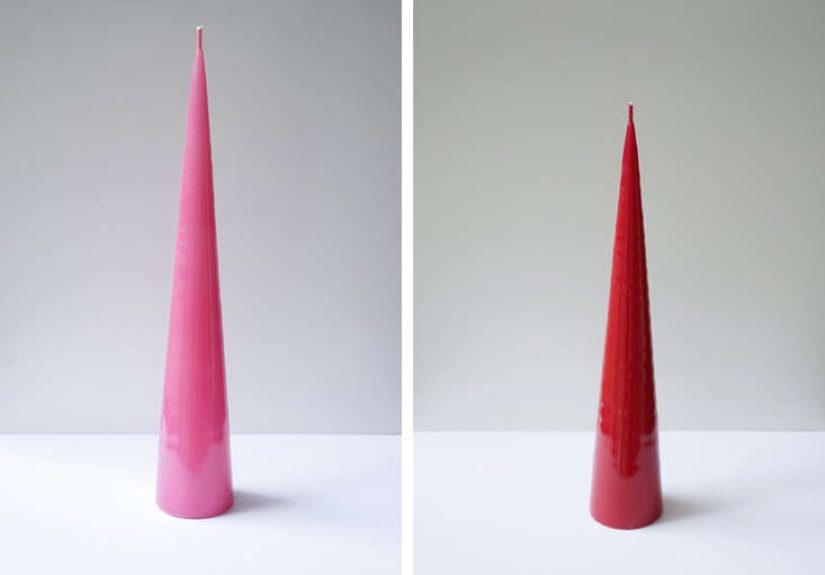 Ester And Erik Cone Candle- Pink
