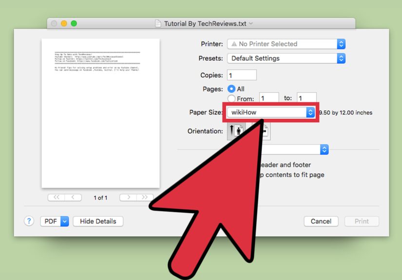 How to Change the Default Print Size on a Mac
