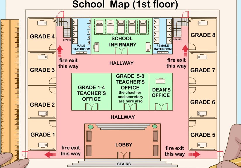 How to Make a School Map (for a Class Project): 14 Steps