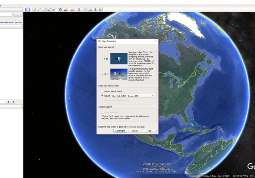 How to Use the Hidden Google Earth Flight Simulator