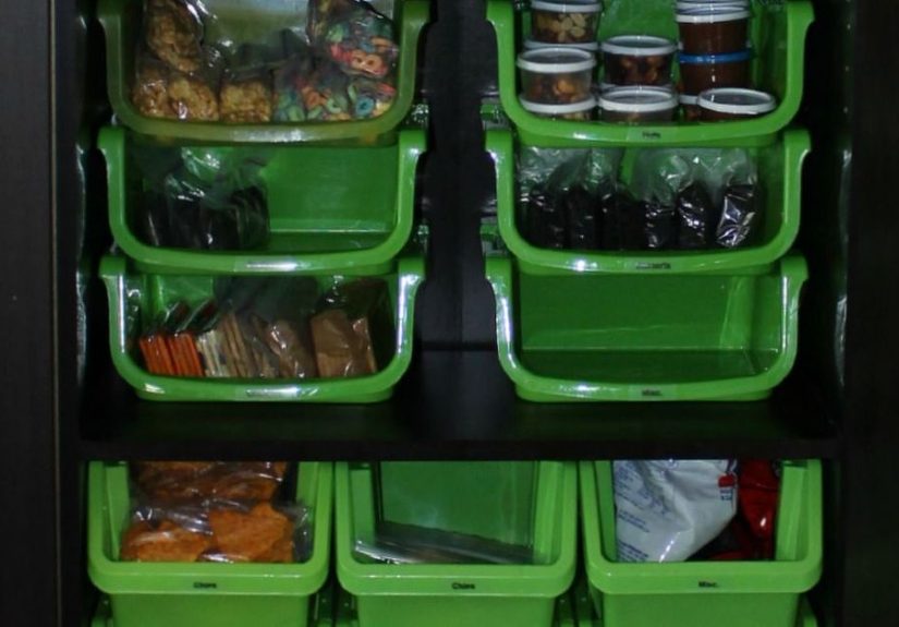 Organized Snack Cabinet