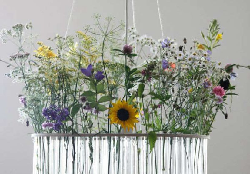 A Garden in the Sky: Test Tube Chandeliers from Poland