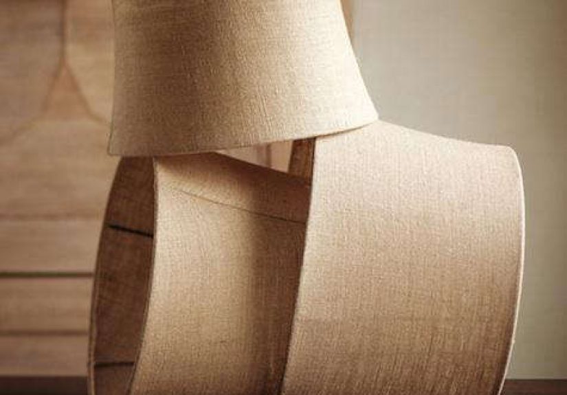Accessories: Burlap Lampshade from Pottery Barn