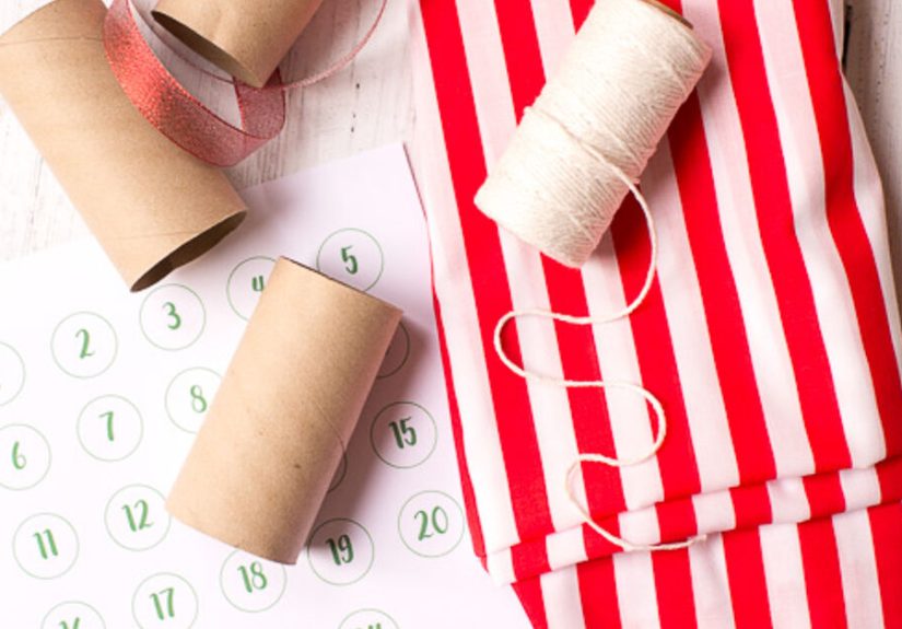 Advent Calendar DIY Christmas Garland for your Mantel
