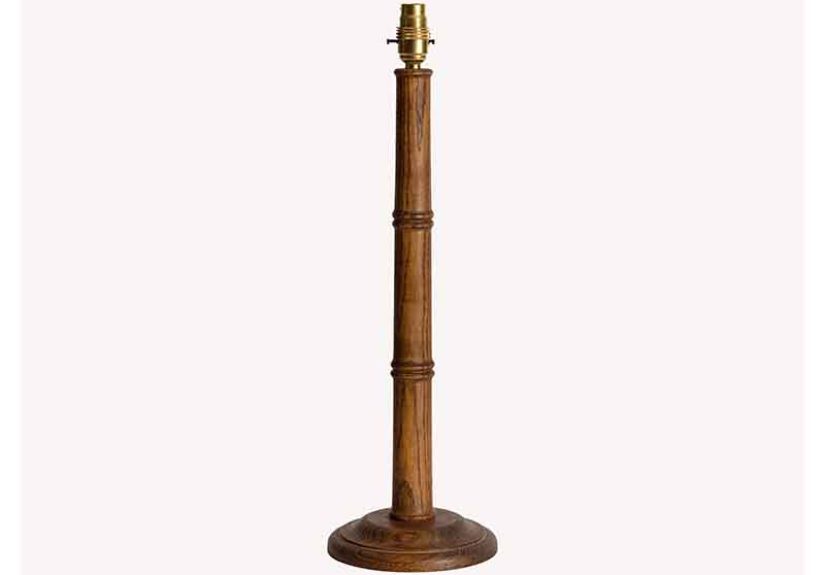 Bamboo Lamp Base - Natural Or Stained Oak