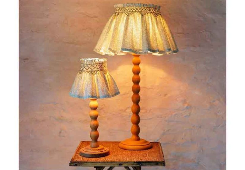 Elsie Handsmocked Lampshade Skirt