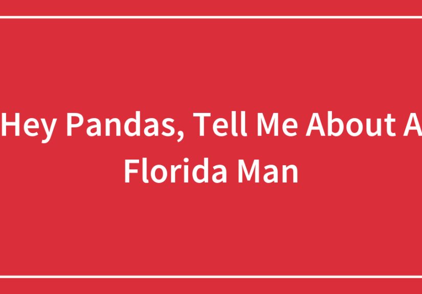 Hey Pandas, Tell Me About A Florida Man