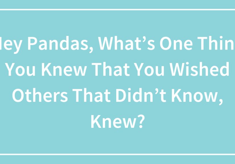 Hey Pandas, What’s One Thing You Knew That You Wished Others That Didn’t Know, Knew?