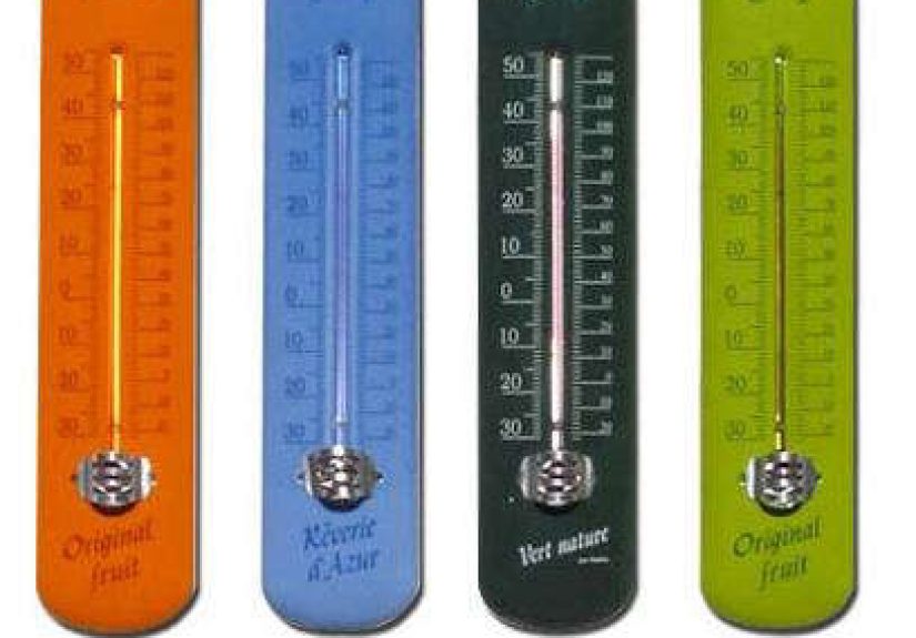 Outdoors: Enamel Thermometers from Basic French