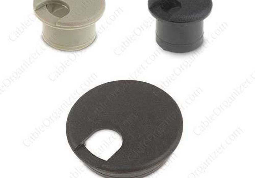 Round Plastic and Metallic Finish Desk Grommets