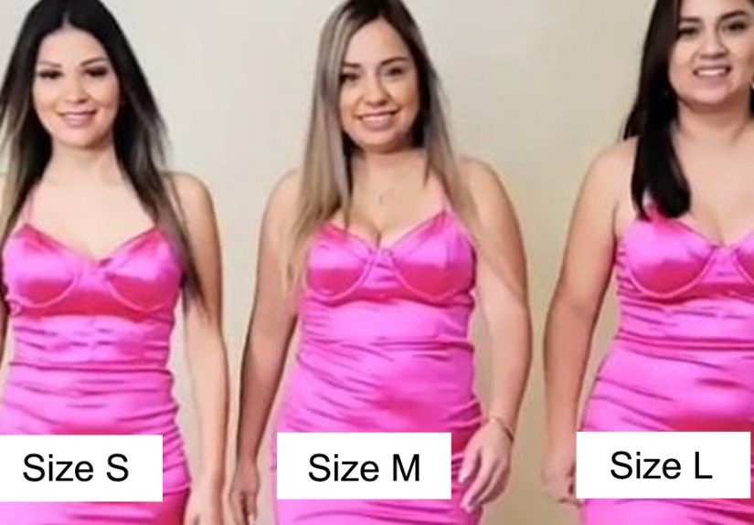 S, M And L: Three Women Try On The Same Outfit To Show How It Looks In Different Sizes